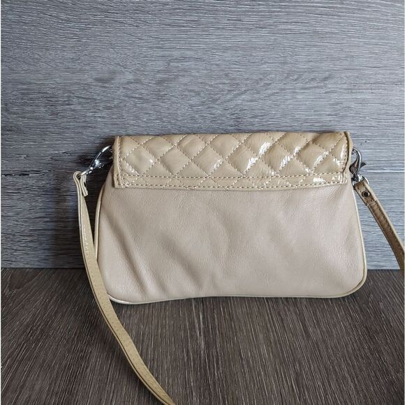 Grace Adele Tan Quilt print Purse Clutch Shoulder Bag with Removable Strap - Picture 2 of 7